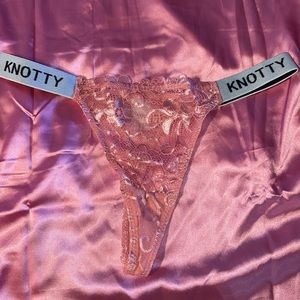 BRAND NEW Pink Knotty Knickers Thong